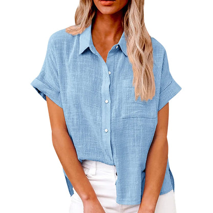 Vrouwen Blouse Casual Katoen Bloemenprint