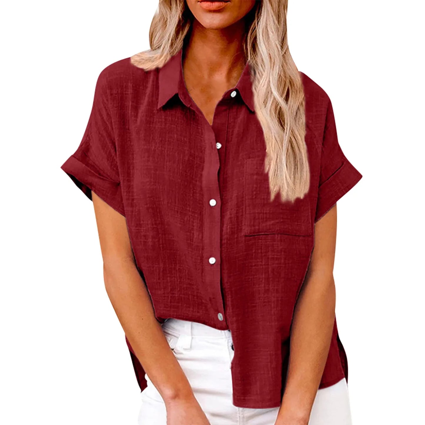 Vrouwen Blouse Casual Katoen Bloemenprint