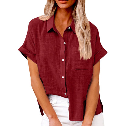 Vrouwen Blouse Casual Katoen Bloemenprint