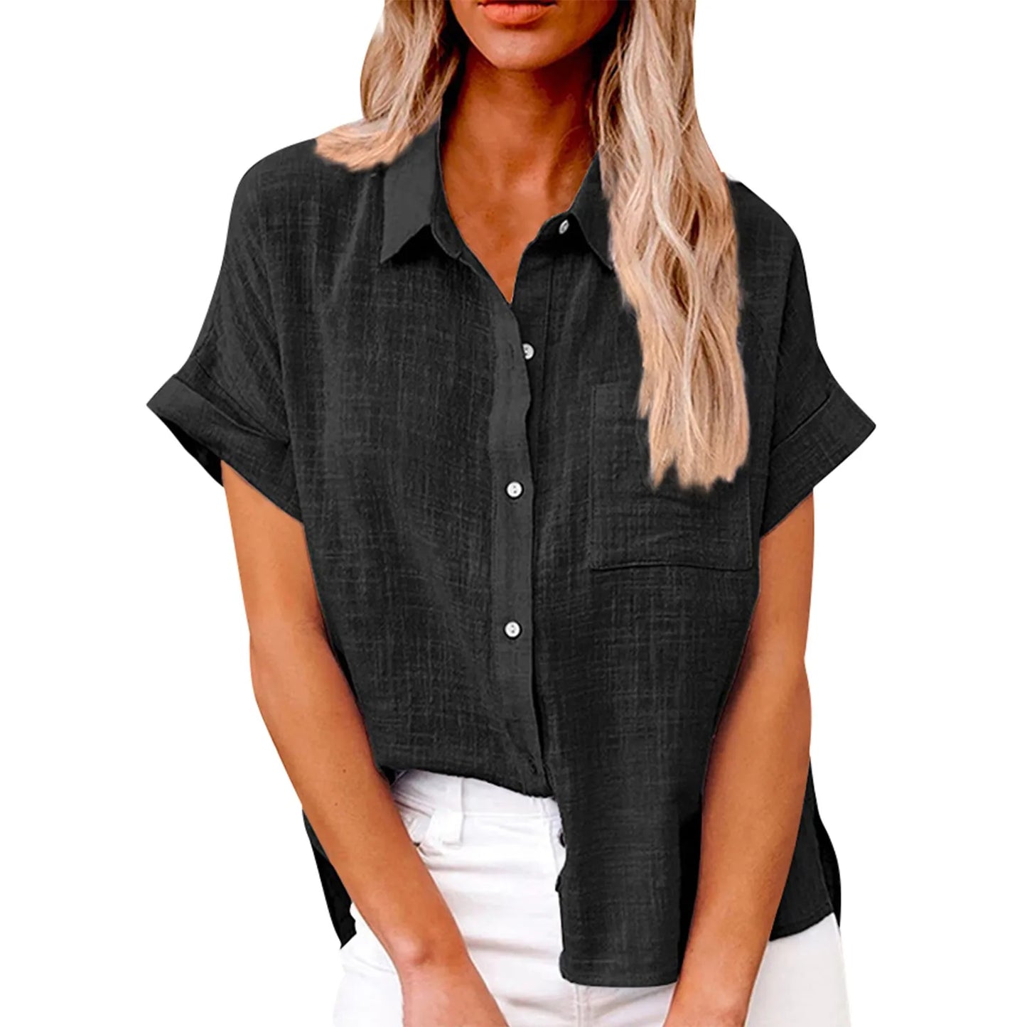 Vrouwen Blouse Casual Katoen Bloemenprint