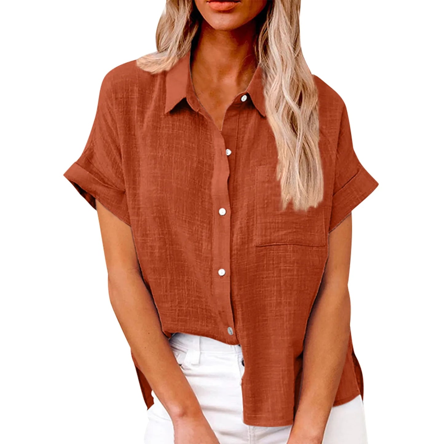 Vrouwen Blouse Casual Katoen Bloemenprint
