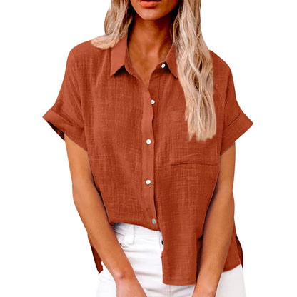 Vrouwen Blouse Casual Katoen Bloemenprint