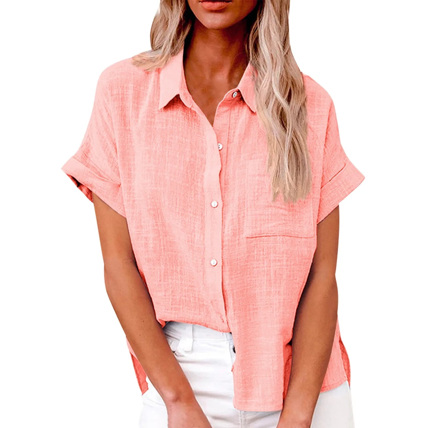 Vrouwen Blouse Casual Katoen Bloemenprint