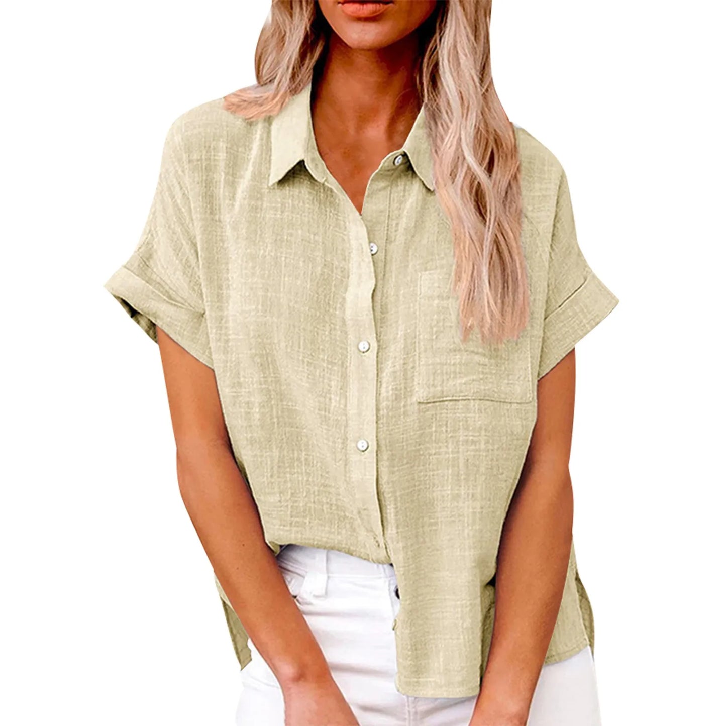 Vrouwen Blouse Casual Katoen Bloemenprint
