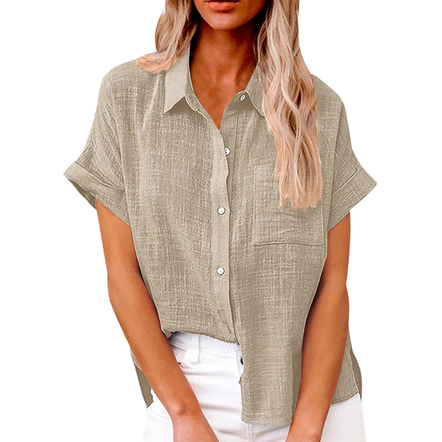 Vrouwen Blouse Casual Katoen Bloemenprint