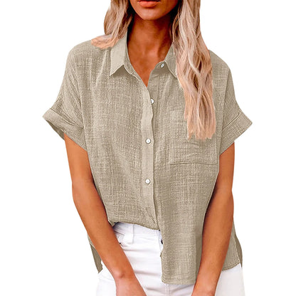 Vrouwen Blouse Casual Katoen Bloemenprint