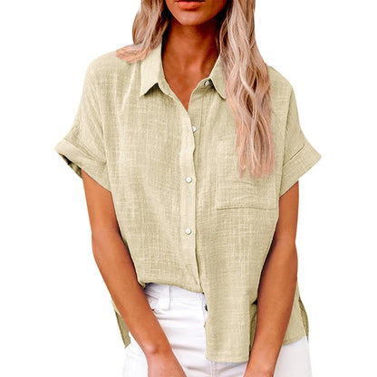 Vrouwen Blouse Casual Katoen Bloemenprint