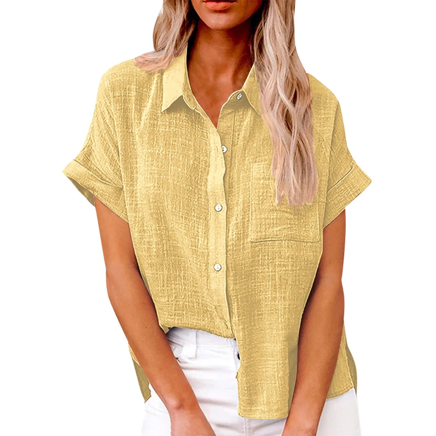 Vrouwen Blouse Casual Katoen Bloemenprint