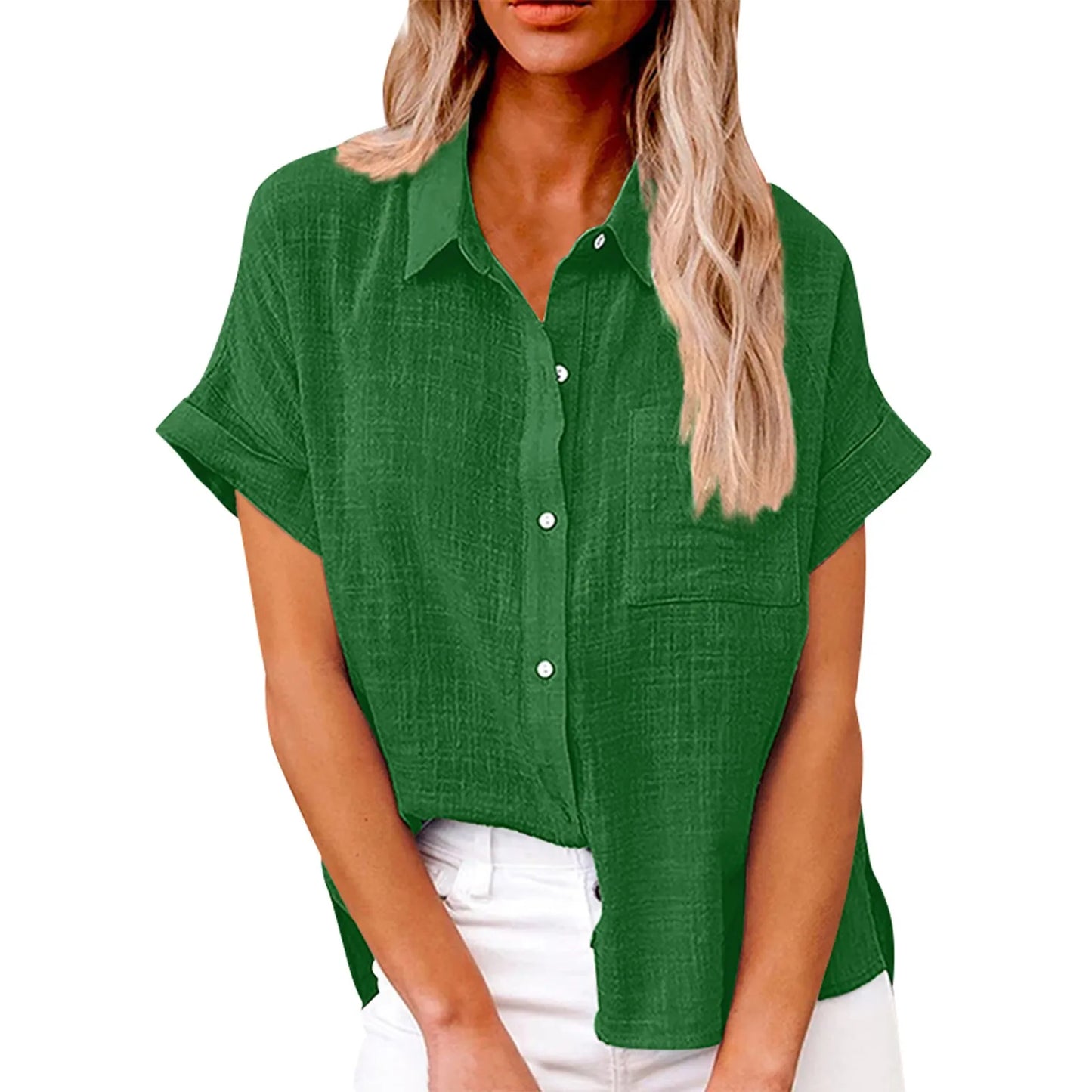 Vrouwen Blouse Casual Katoen Bloemenprint