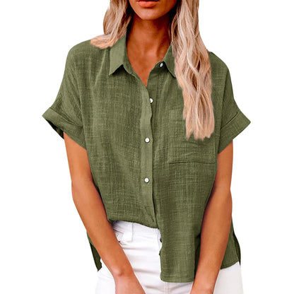Vrouwen Blouse Casual Katoen Bloemenprint