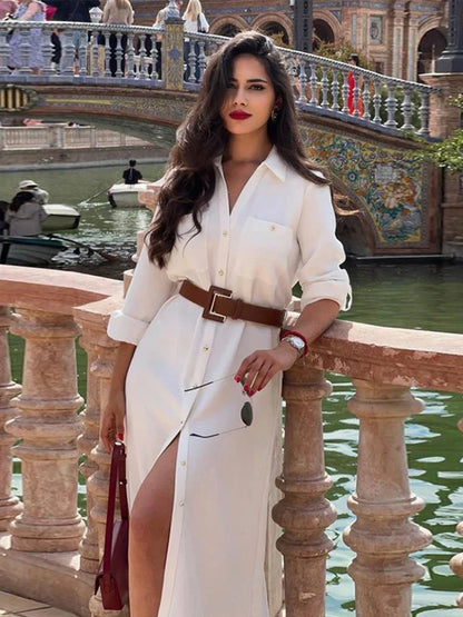 Maxi Jurk Riemzak Luxe Zomerjurk voor Vrouw