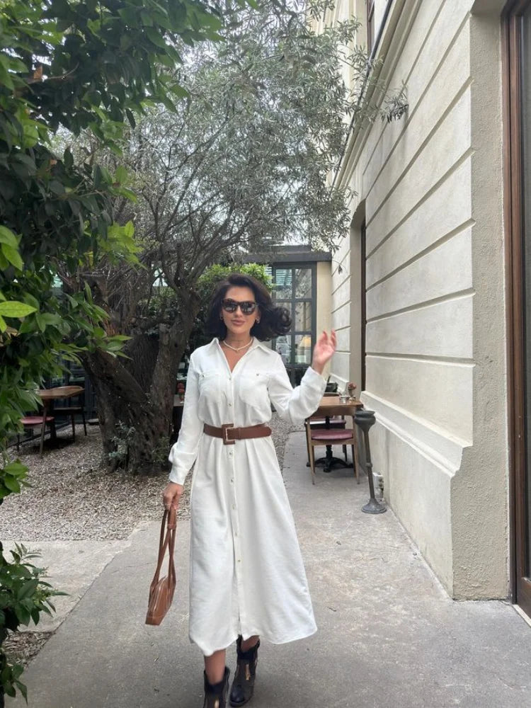 Maxi Jurk Riemzak Luxe Zomerjurk voor Vrouw