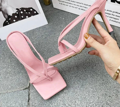 Vierkante Neus Sandalen Glamour Zomer Schoenen