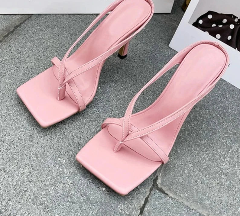 Vierkante Neus Sandalen Glamour Zomer Schoenen - StudioMarella