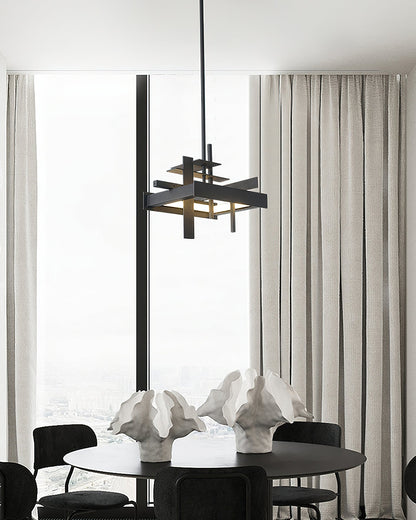 Planaire Hanglamp Zwart Metaal LED Geïntegreerd Modern Abstract Design Eettafel Verlichting