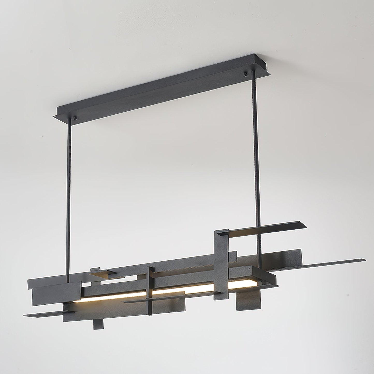Planaire Hanglamp Zwart Metaal LED Geïntegreerd Modern Abstract Design Eettafel Verlichting