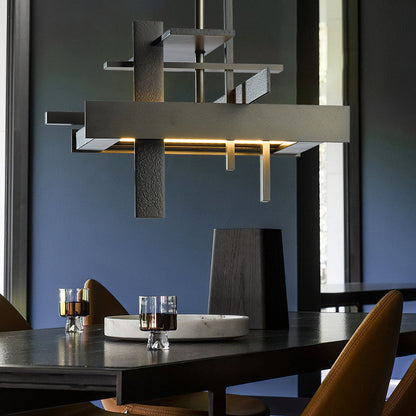Planaire Hanglamp Zwart Metaal LED Geïntegreerd Modern Abstract Design Eettafel Verlichting