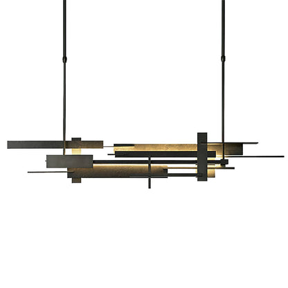 Planaire Hanglamp Zwart Metaal LED Geïntegreerd Modern Abstract Design Eettafel Verlichting