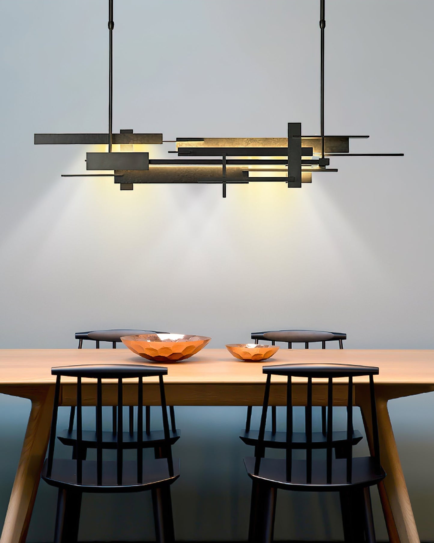 Planaire Hanglamp Zwart Metaal LED Geïntegreerd Modern Abstract Design Eettafel Verlichting