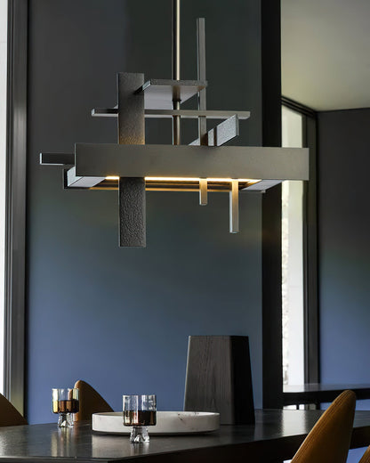 Planaire Hanglamp Zwart Metaal LED Geïntegreerd Modern Abstract Design Eettafel Verlichting