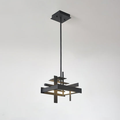 Planaire Hanglamp Zwart Metaal LED Geïntegreerd Modern Abstract Design Eettafel Verlichting