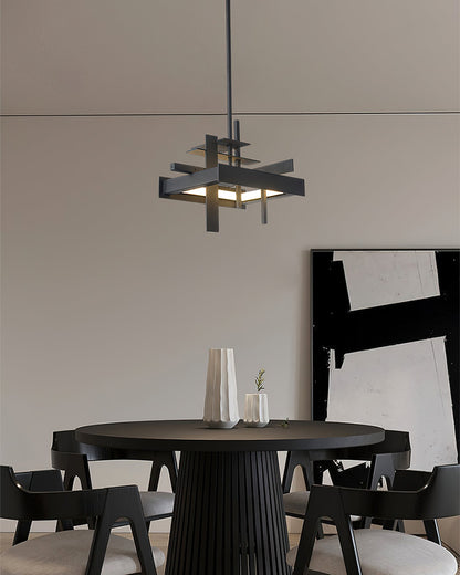 Planaire Hanglamp Zwart Metaal LED Geïntegreerd Modern Abstract Design Eettafel Verlichting