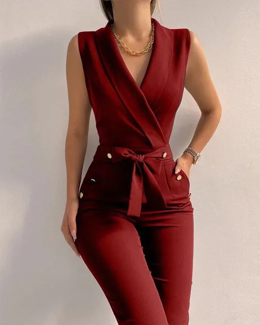 Dames Jumpsuit Mouwloos Elegant Zomerjurk