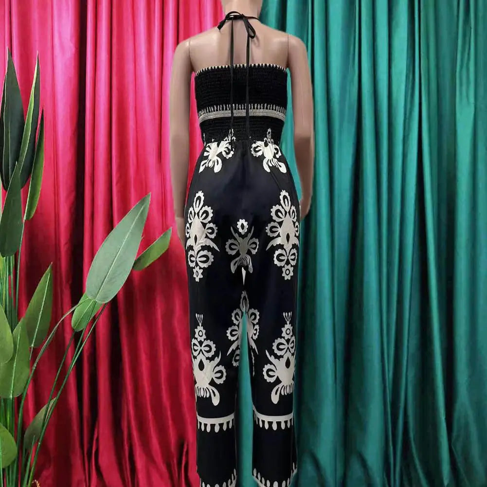 Leopardprint Jumpsuit Jurk met Lange Mouwen