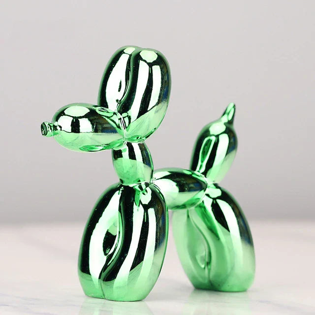 Ballon Hond Beeld Modern Kunst Resin Decoratie Sculptuur Metallic