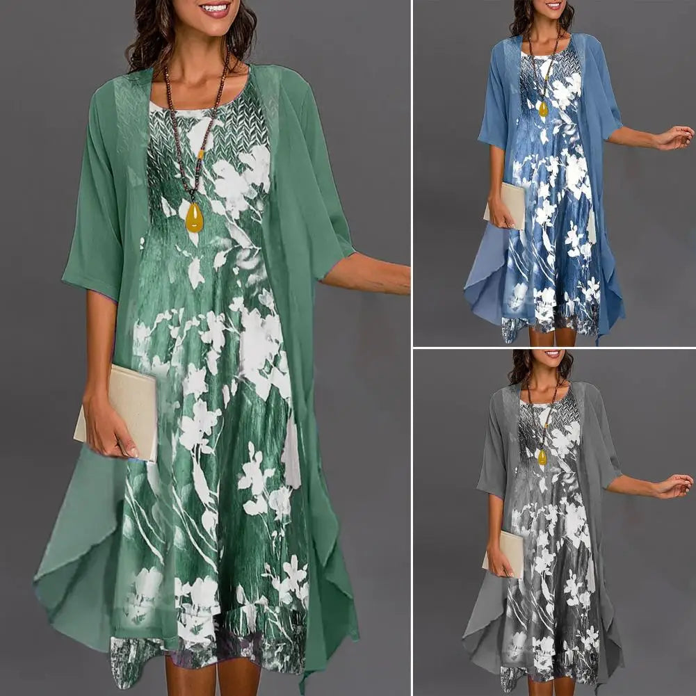 Zomerjurk en Blazer Set voor Dames Elegant Chique