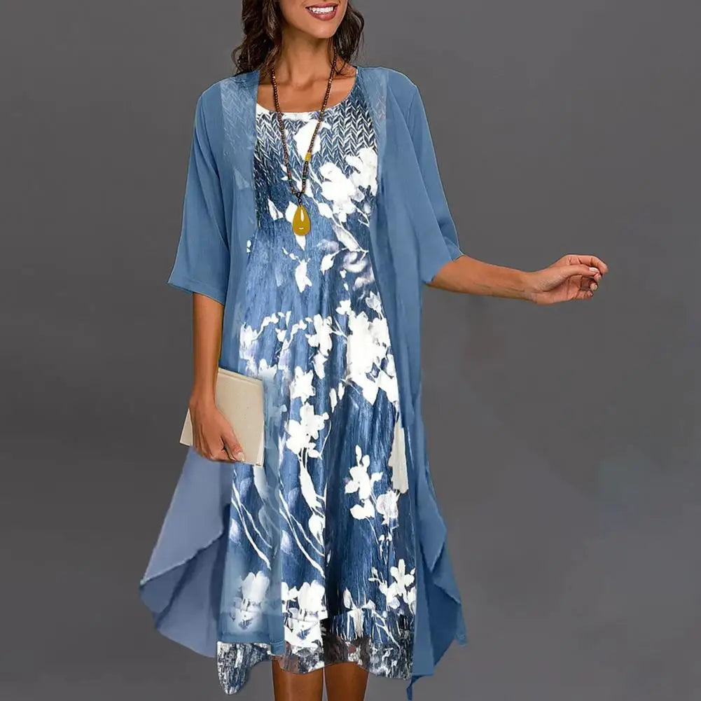 Zomerjurk en Blazer Set voor Dames Elegant Chique