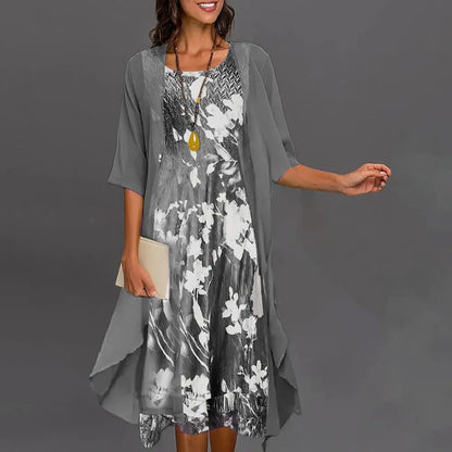 Zomerjurk en Blazer Set voor Dames Elegant Chique