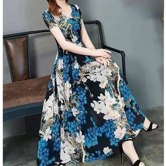 Zomerse Midi Jurk A-Lijn Elegant Valencia Stijl - StudioMarella