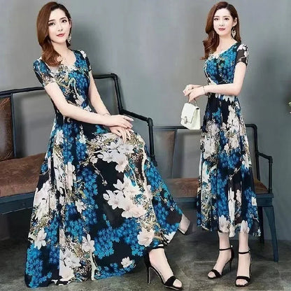 Zomerse Midi Jurk A-Lijn Elegant Valencia Stijl