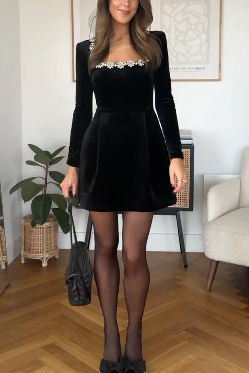 Velvet Jurk voor Vrouw Elegante Avondjurk Yassy
