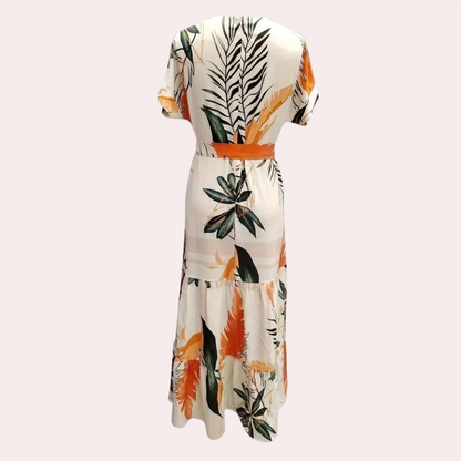 Vrouwelijke Bloemenjurk Elegant en Verfijnd Elara → Bloemenjurk voor Vrouw Elegante Zomerjurk