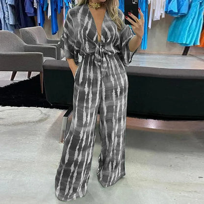 Dames Jumpsuit Zomerse Wijde Pijpen Comfy