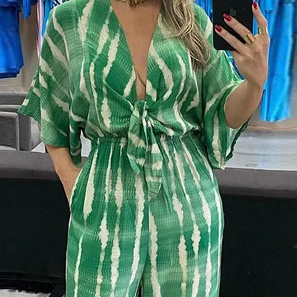 Dames Jumpsuit Zomerse Wijde Pijpen Comfy