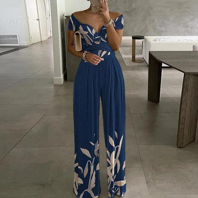 Maxi Jumpsuit Off-Shoulder V-Hals Jurk Zomer
