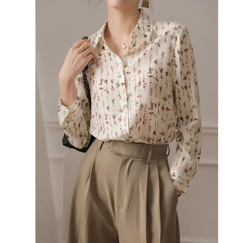 Vrouwen Blouses voor Lente en Herfst met Elegante Stijl
