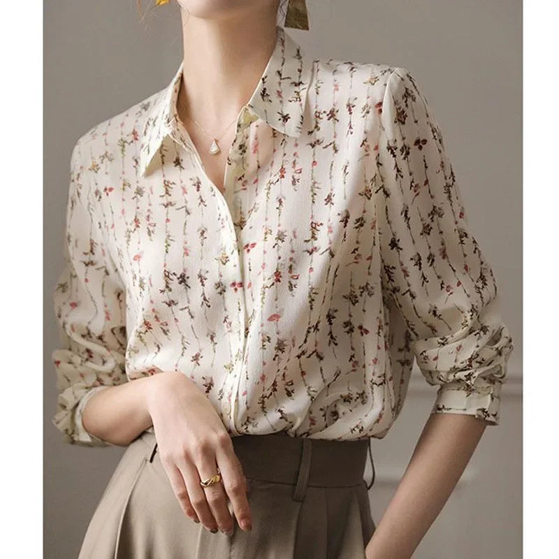 Vrouwen Blouses voor Lente en Herfst met Elegante Stijl