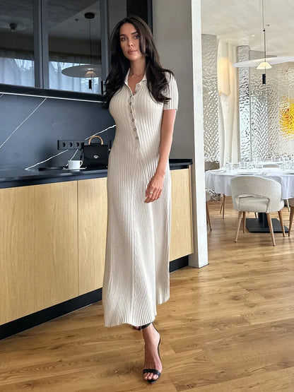 Zomerjurk Metallic Glanzend Mode Jurk voor Vrouw