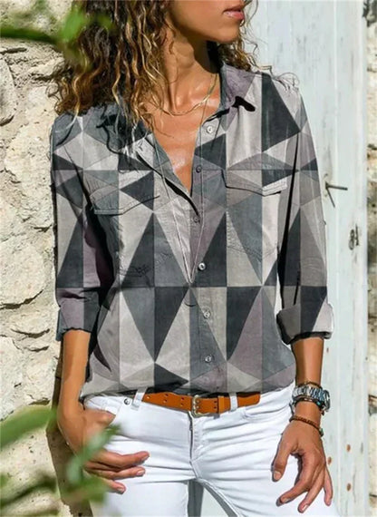 Vrouwelijke Blouse Hazel van Hoge Kwaliteit Stof, Elegante en Stijlvol