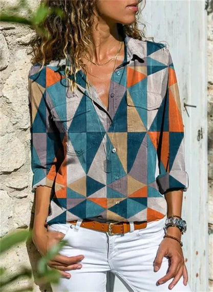 Elegante Vrouwelijke Blouse van Hoge Kwaliteit Stof