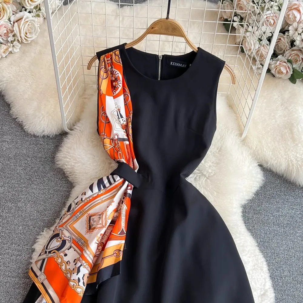 Zomerjurk Patchwork Vrouwelijk Feestjurk