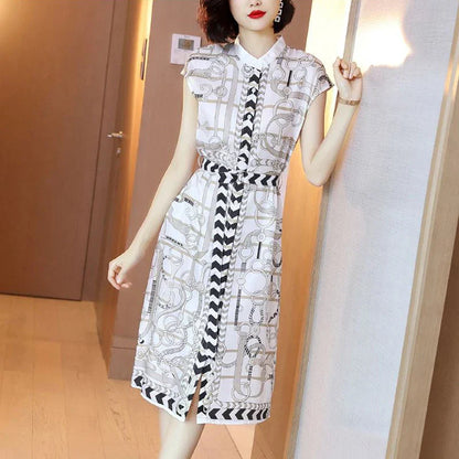 Midi Jurk Bloemenprint Elegante Zomerjurk
