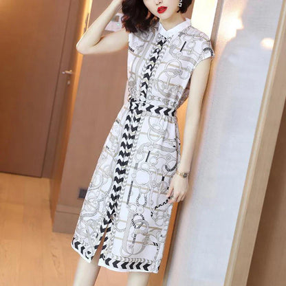 Midi Jurk Bloemenprint Elegante Zomerjurk