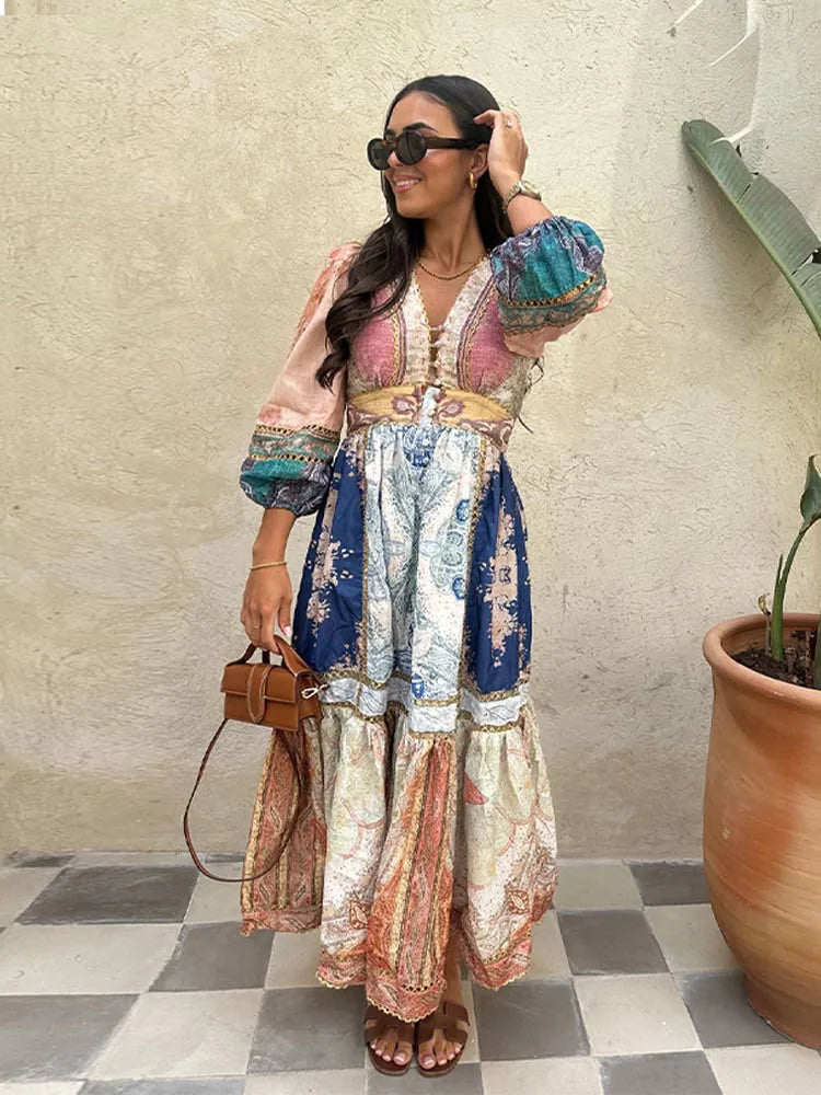 Zomer Maxi Jurk met Bloemenprint Elegant en Luchtig