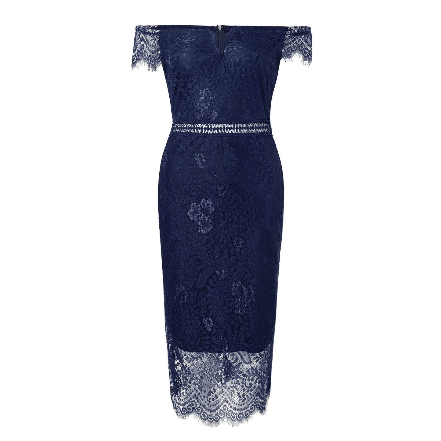 Retro Jurk Backless Kant Zomerjurk Elegante Vrouw