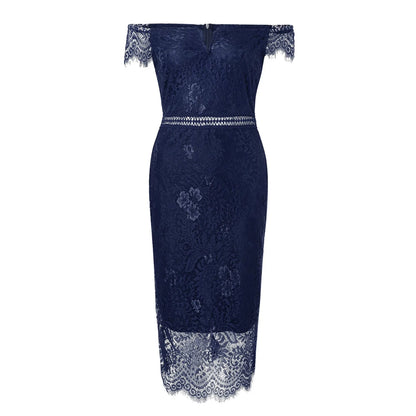 Retro Jurk Backless Kant Zomerjurk Elegante Vrouw